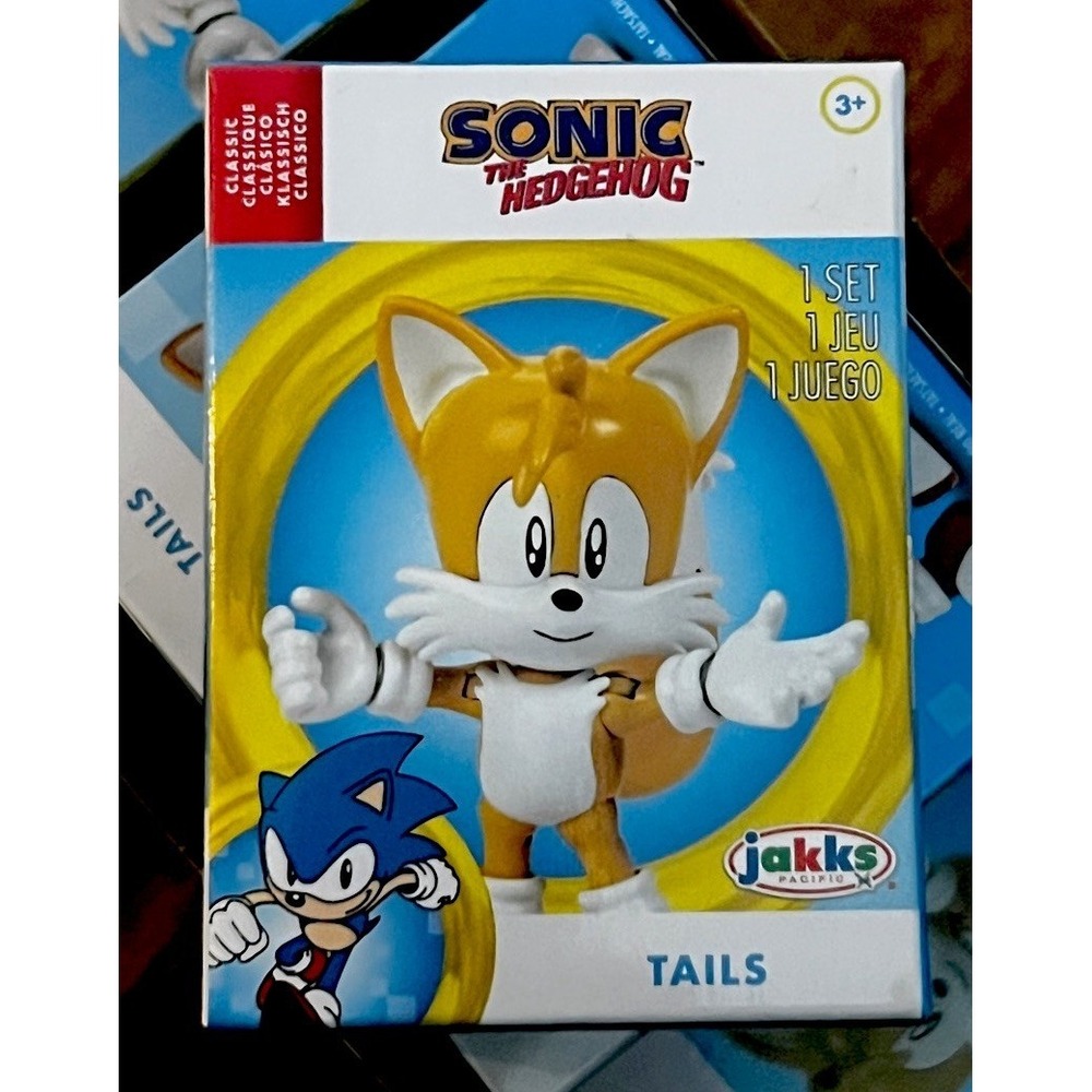 8-Sonic The Hedgehog TAILS  JAKKS Pacific 2.5" Action Figure - New W/Display